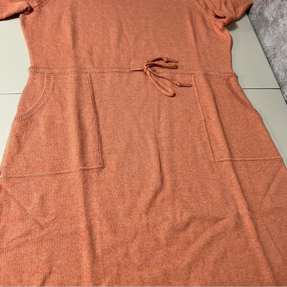 🆕 J. Jill Soft Red Clay Heather Pure Jill Drawstring-Waist Sweater Dress - Picture 7 of 9